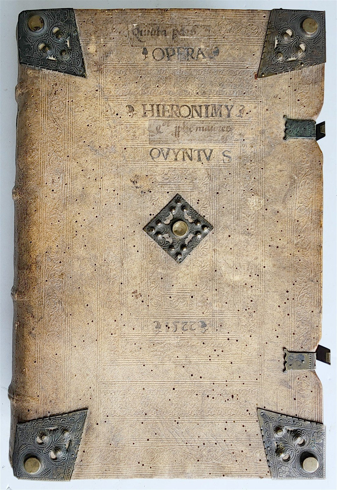 1516 POST-INCUNABULA OPERUM DIVI HIERONYMI by ST. JEROME antique PIGSKIN FOLIO