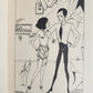 1920s EROTIC ART-DECO ILLUSTRATIONS PLEASURE of BEING BEATEN by LUCIAN antique