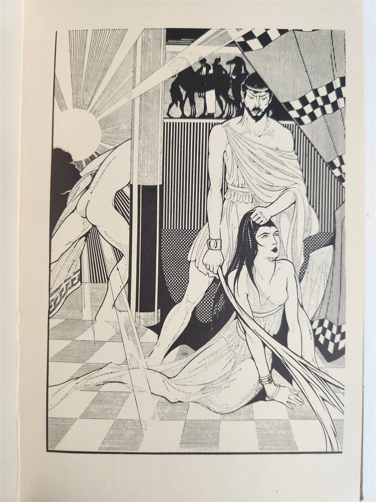 1920s EROTIC ART-DECO ILLUSTRATIONS PLEASURE of BEING BEATEN by LUCIAN antique