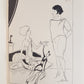 1920s EROTIC ART-DECO ILLUSTRATIONS PLEASURE of BEING BEATEN by LUCIAN antique