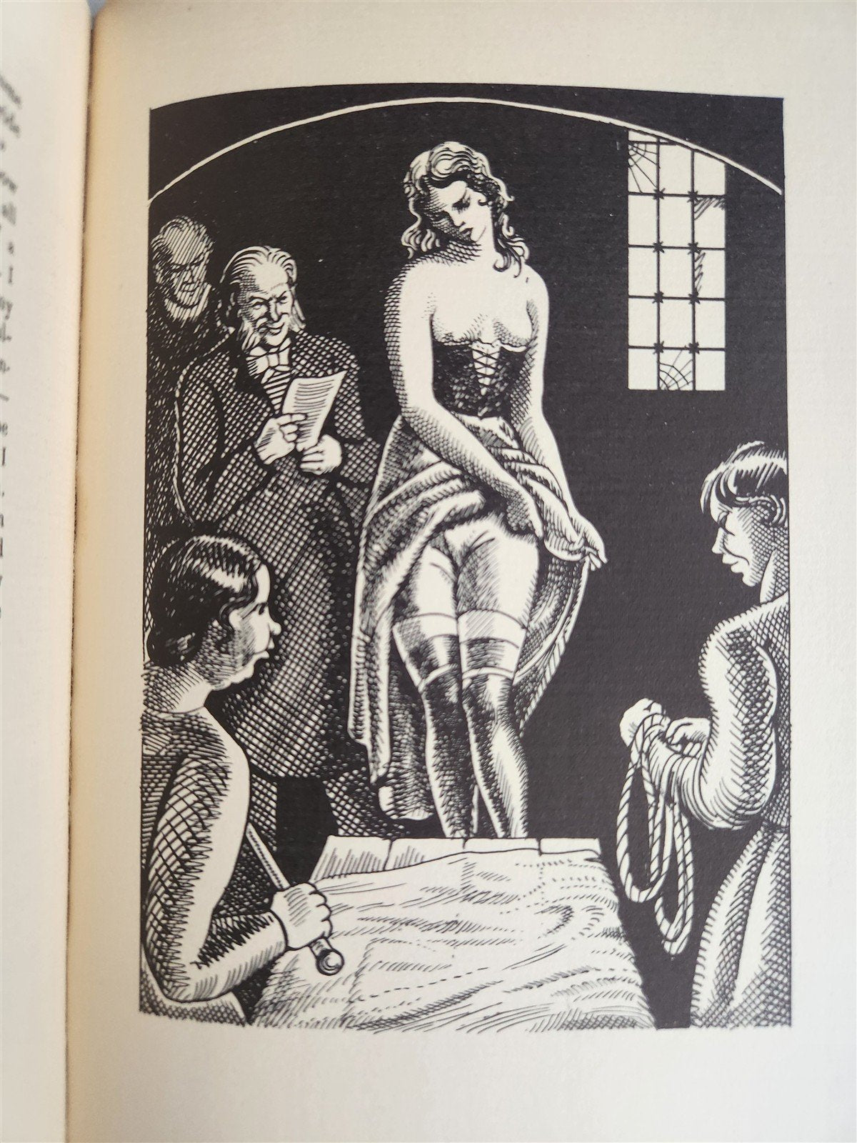 1900 EROTIC ILLUSTRATIONS PUNISHMENT FLAGELLATION in the FEMALE PRISONS antique