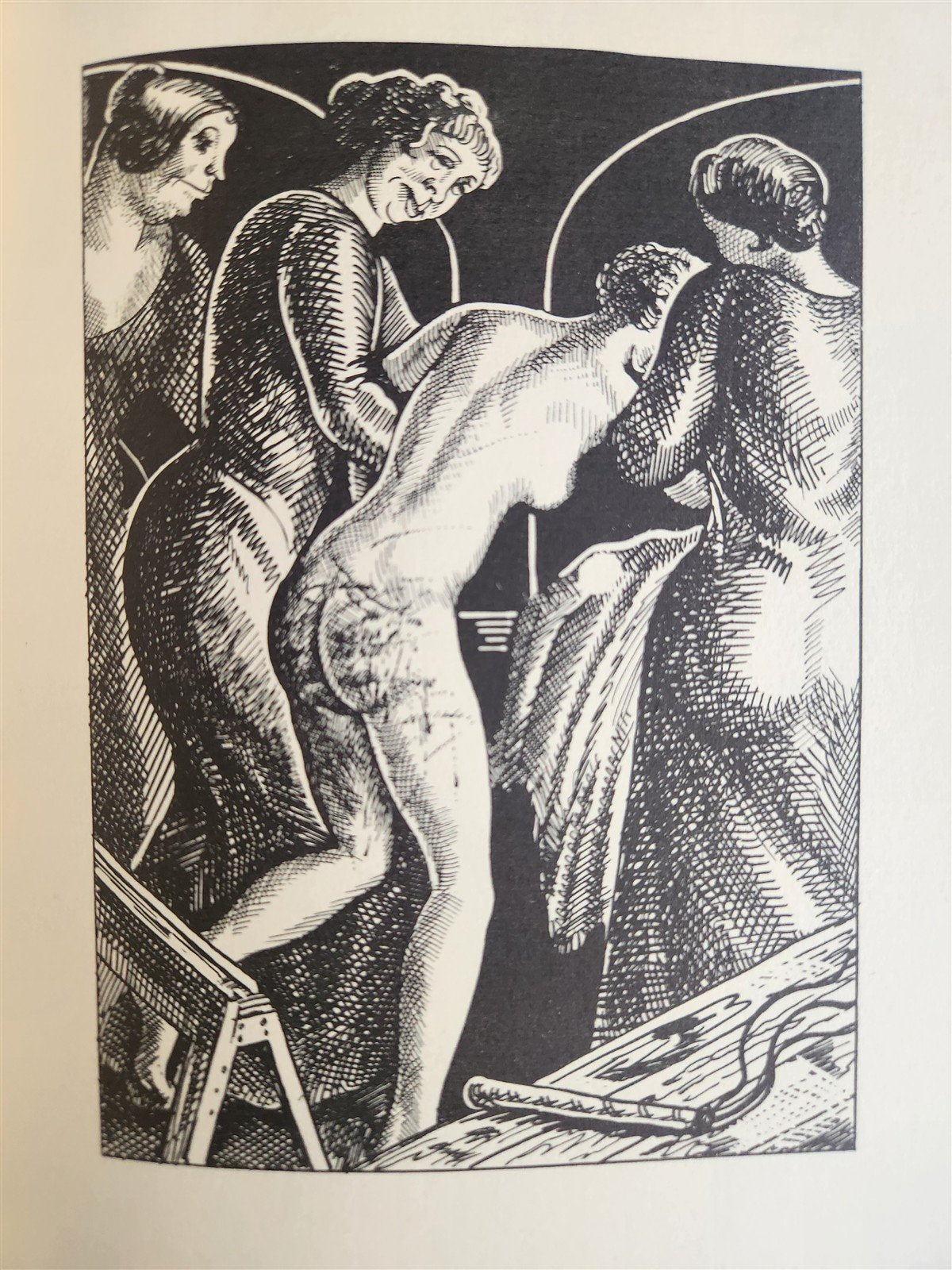 1900 EROTIC ILLUSTRATIONS PUNISHMENT FLAGELLATION in the FEMALE PRISONS antique