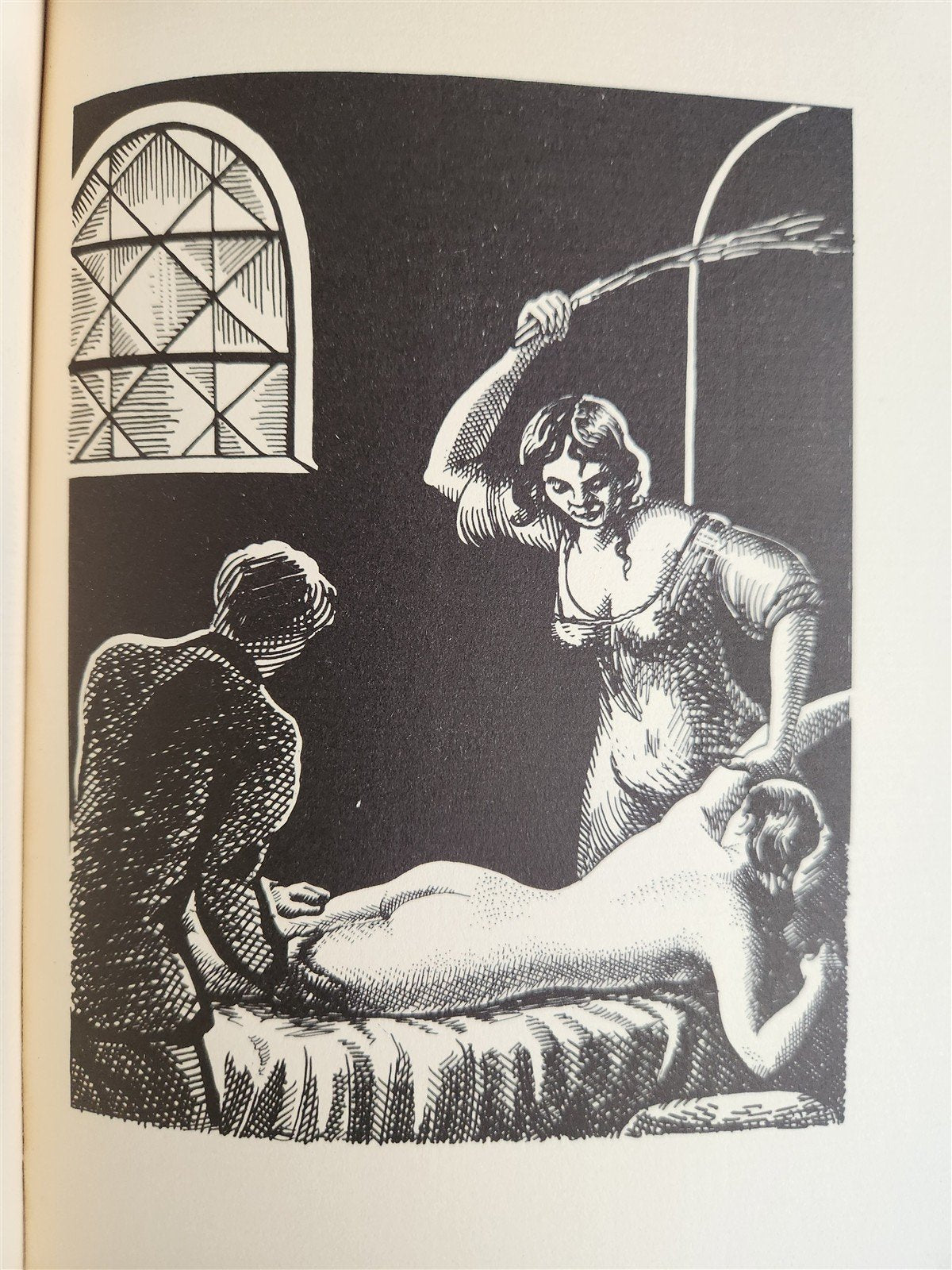 1900 EROTIC ILLUSTRATIONS PUNISHMENT FLAGELLATION in the FEMALE PRISONS antique