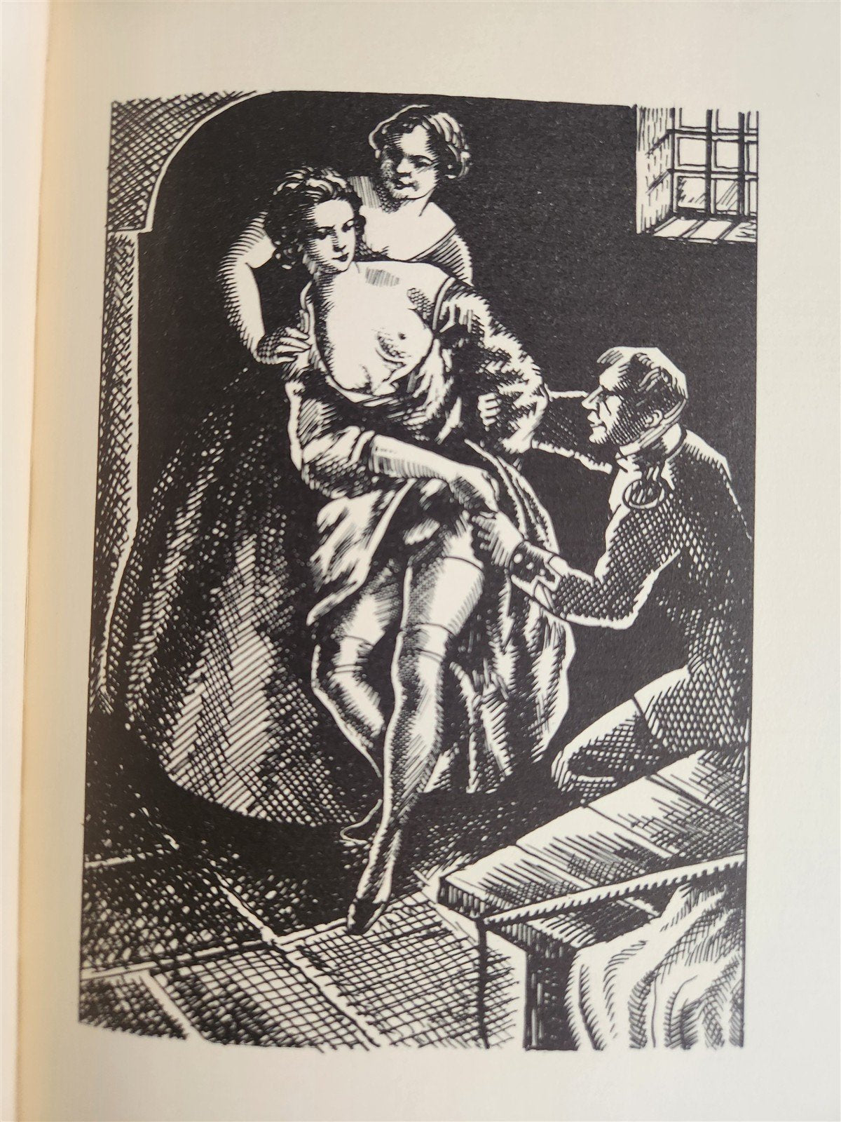 1900 EROTIC ILLUSTRATIONS PUNISHMENT FLAGELLATION in the FEMALE PRISONS antique