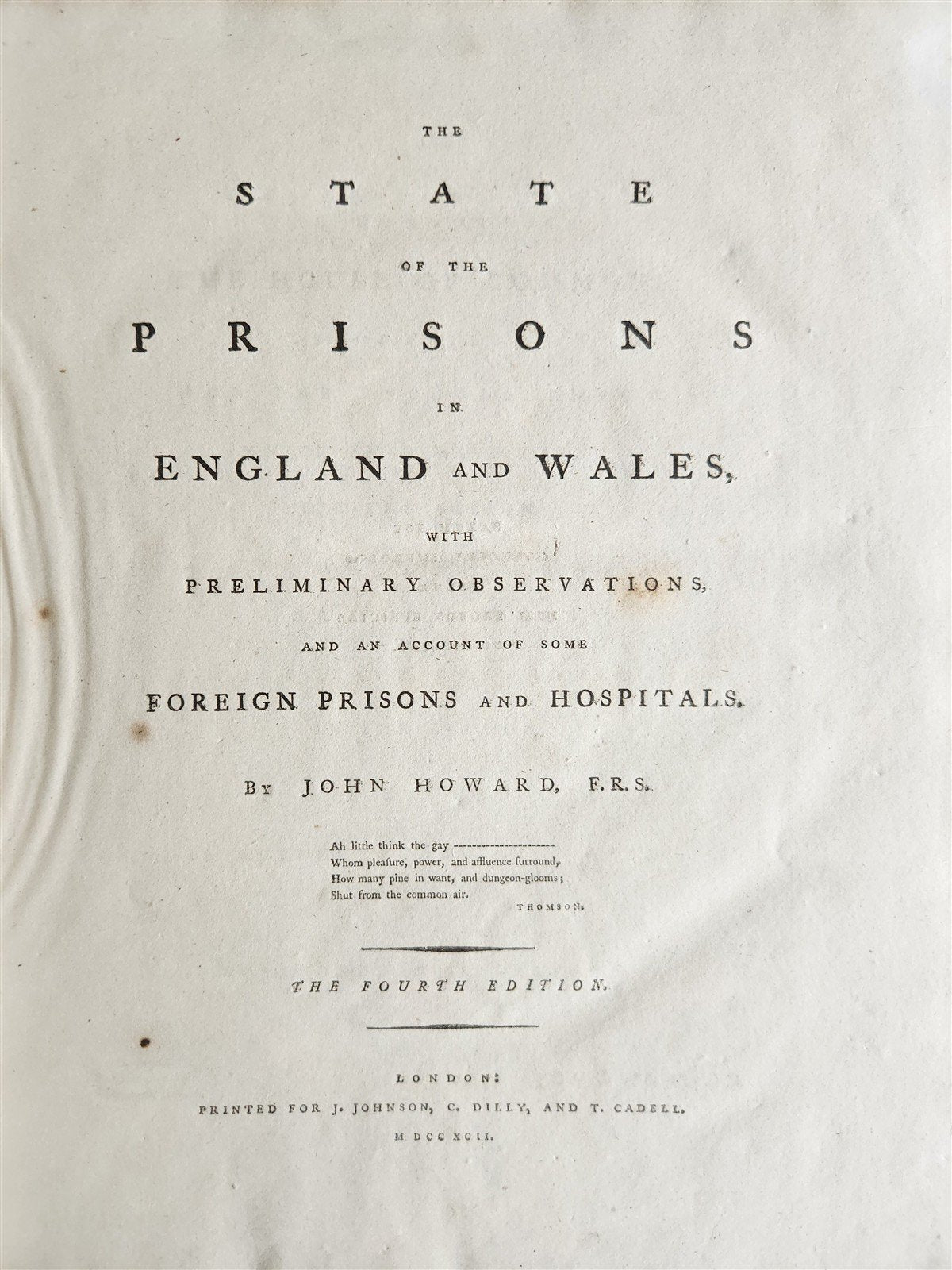 1792 STATE of PRISONS in ENGLAND including Europe & Russia ANTIQUE illustrated
