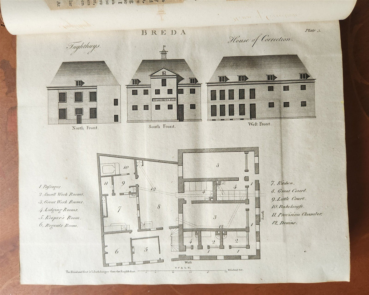 1792 STATE of PRISONS in ENGLAND including Europe & Russia ANTIQUE illustrated