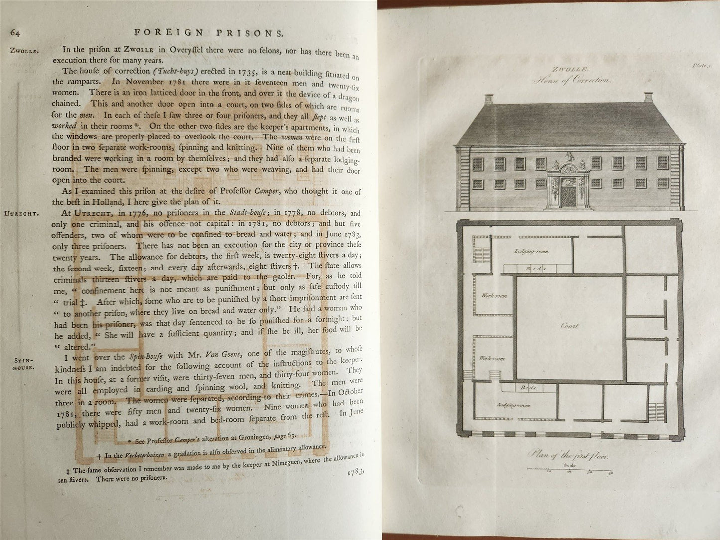 1792 STATE of PRISONS in ENGLAND including Europe & Russia ANTIQUE illustrated