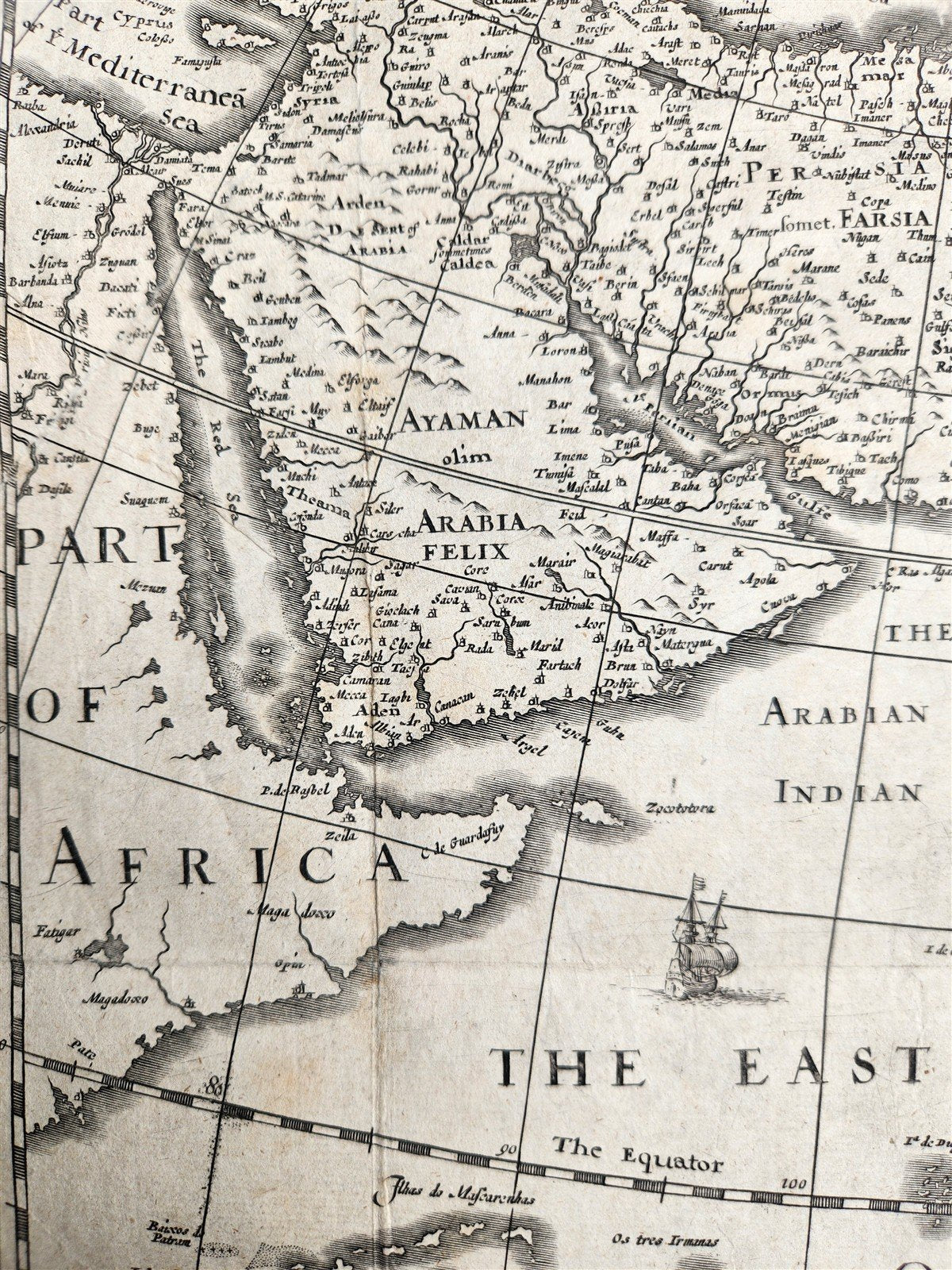 1626 ASIA w/ ISLANDS original MAP by JOHN SPEED antique