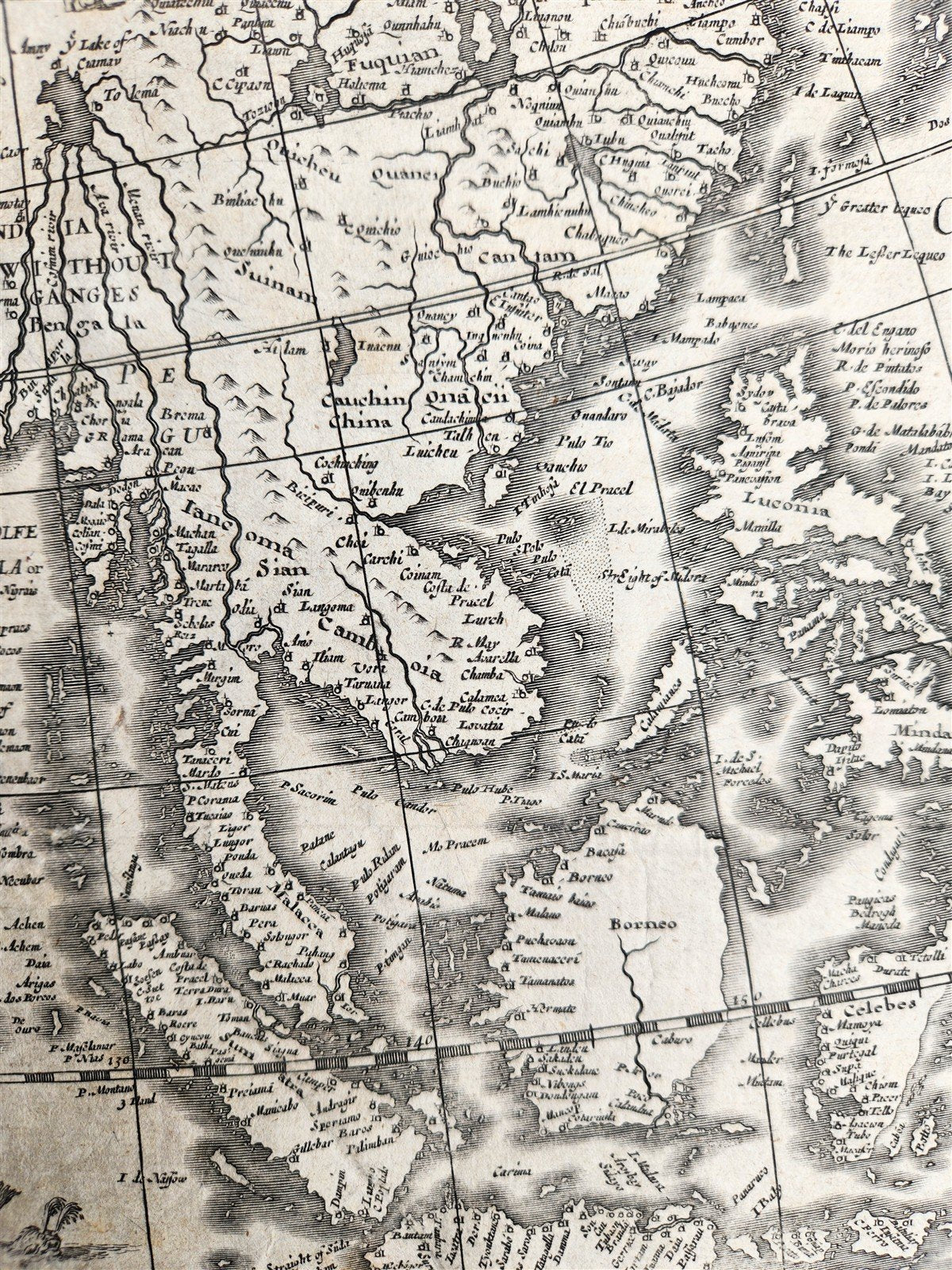 1626 ASIA w/ ISLANDS original MAP by JOHN SPEED antique