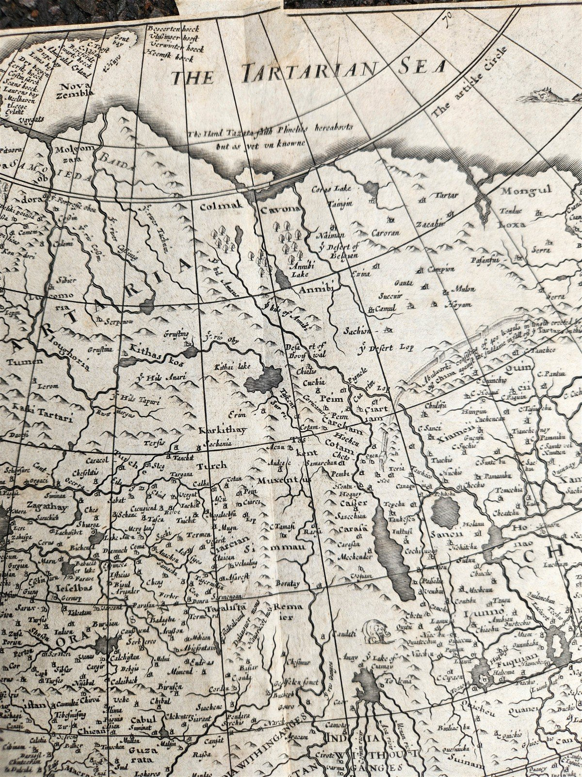 1626 ASIA w/ ISLANDS original MAP by JOHN SPEED antique