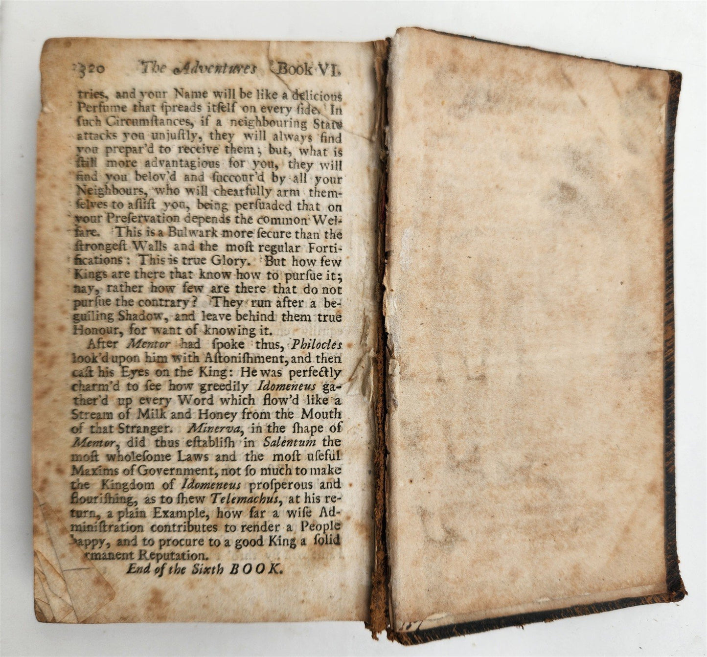 1715 THE ADVENTURES of TELEMACHUS Vol. I ANTIQUE illustrated in ENGLISH