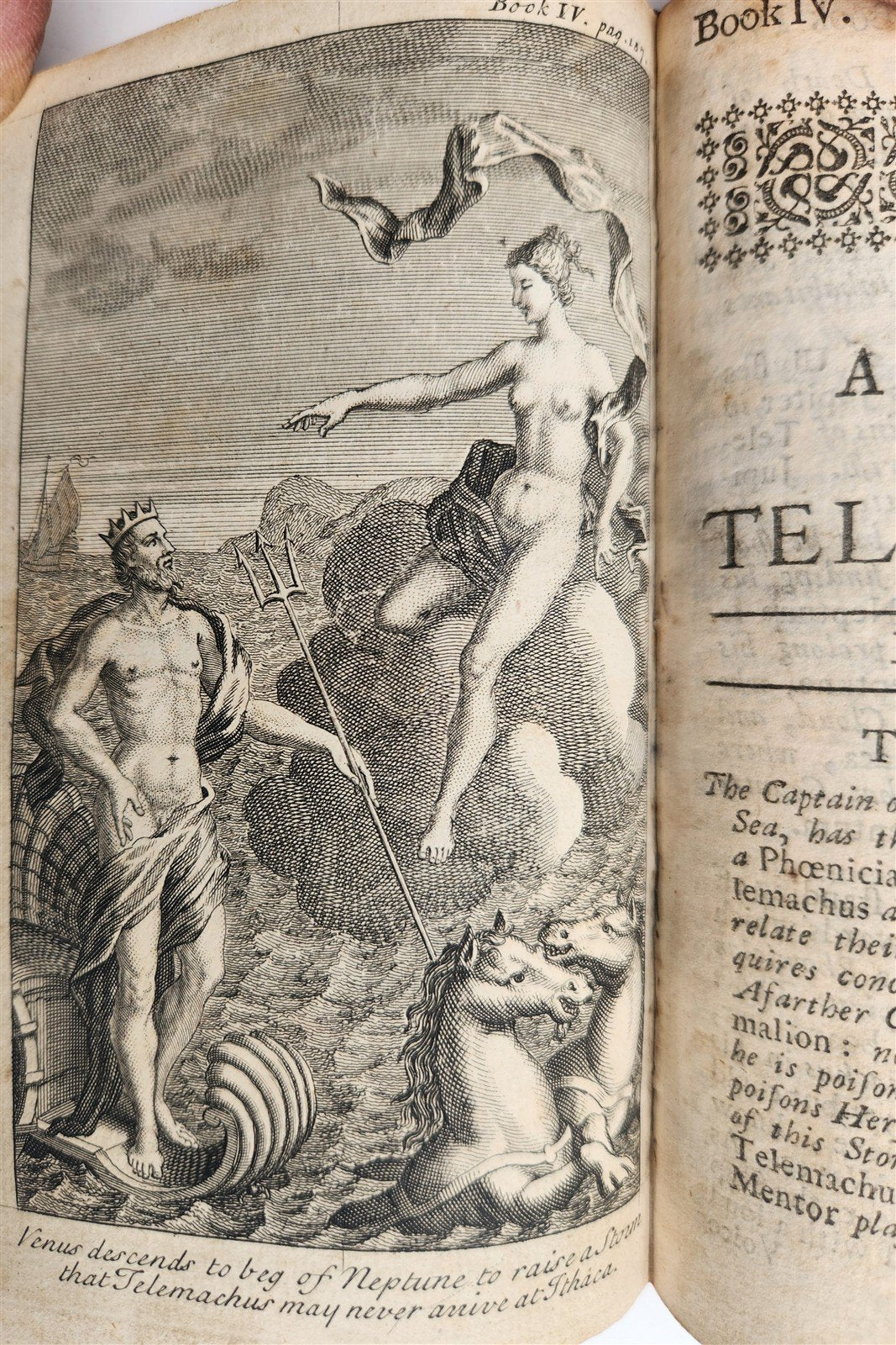 1715 THE ADVENTURES of TELEMACHUS Vol. I ANTIQUE illustrated in ENGLISH