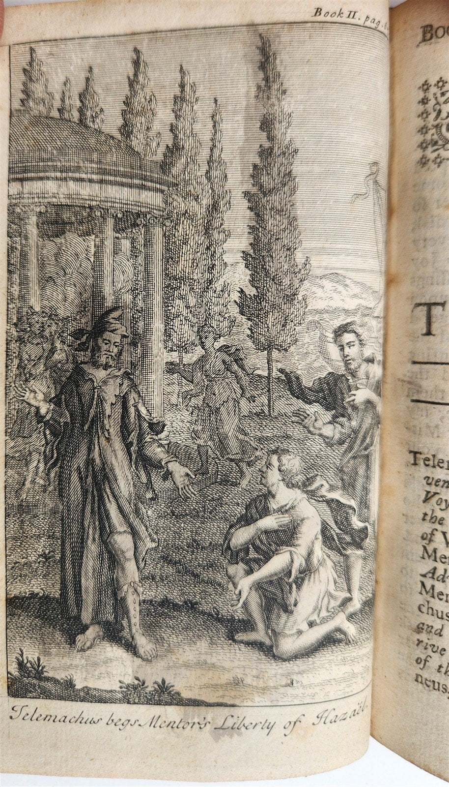 1715 THE ADVENTURES of TELEMACHUS Vol. I ANTIQUE illustrated in ENGLISH