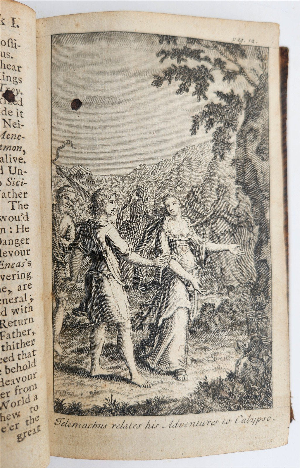 1715 THE ADVENTURES of TELEMACHUS Vol. I ANTIQUE illustrated in ENGLISH