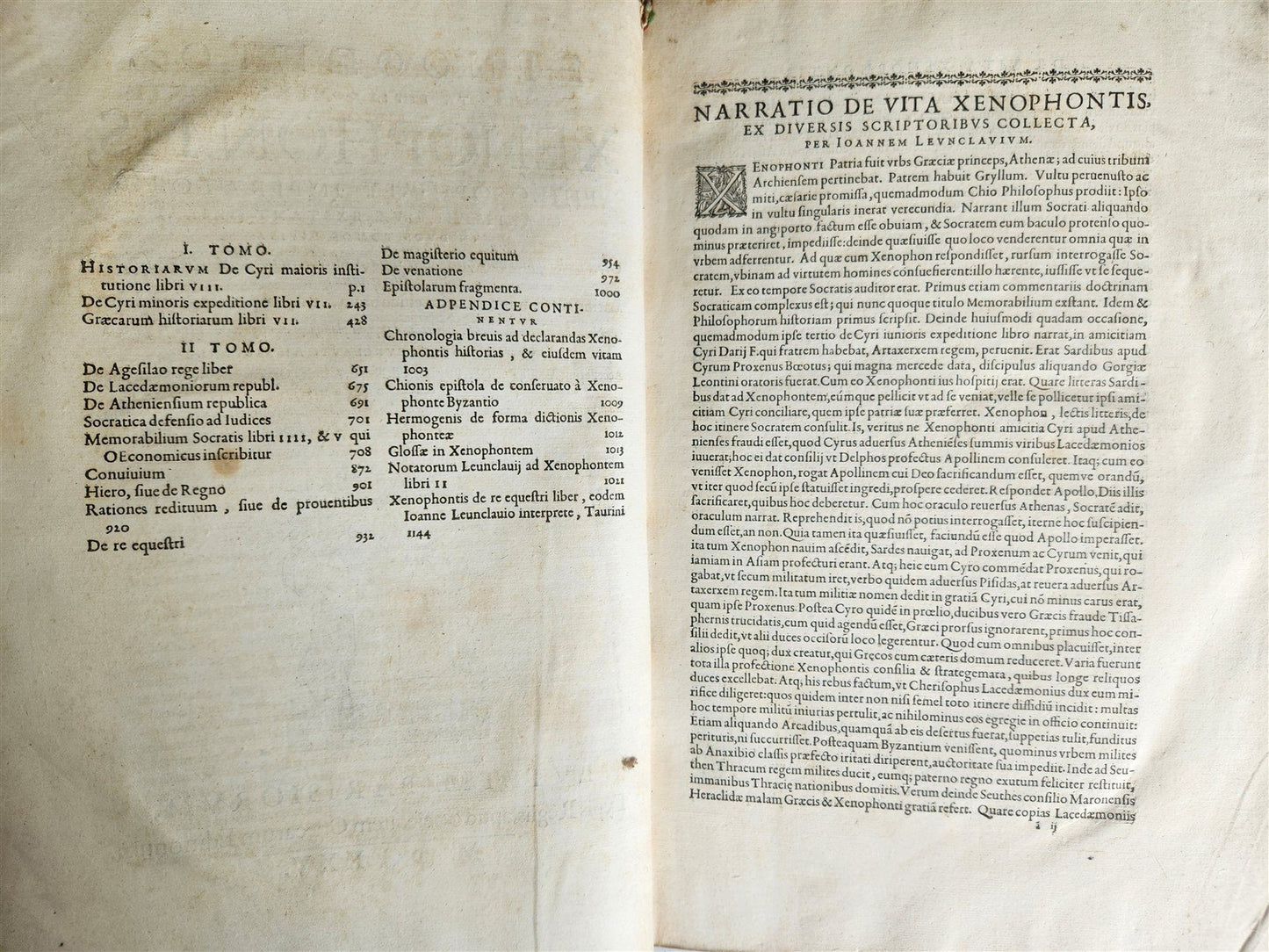 1625 XENOPHONTIS Philosophi et Imperatoris LARGE FOLIO in GREEK & LATIN antique