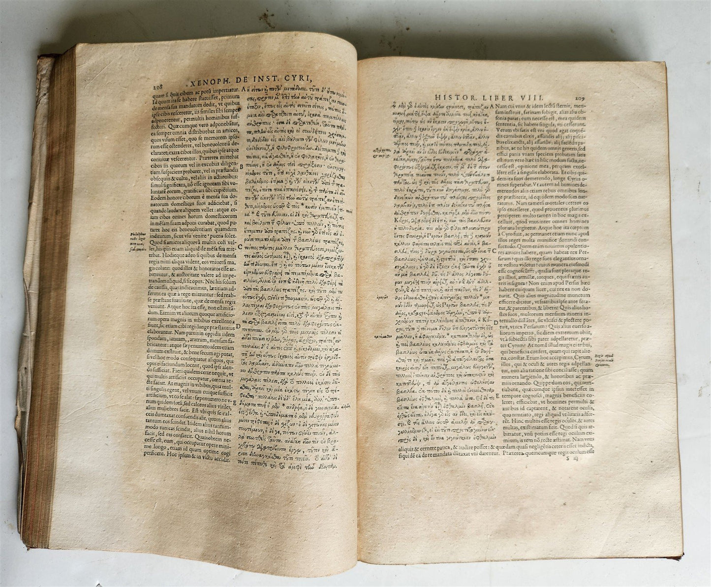 1625 XENOPHONTIS Philosophi et Imperatoris LARGE FOLIO in GREEK & LATIN antique