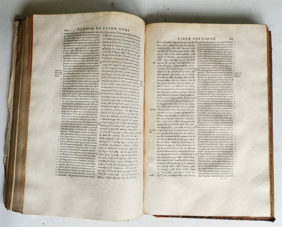 1625 XENOPHONTIS Philosophi et Imperatoris LARGE FOLIO in GREEK & LATIN antique