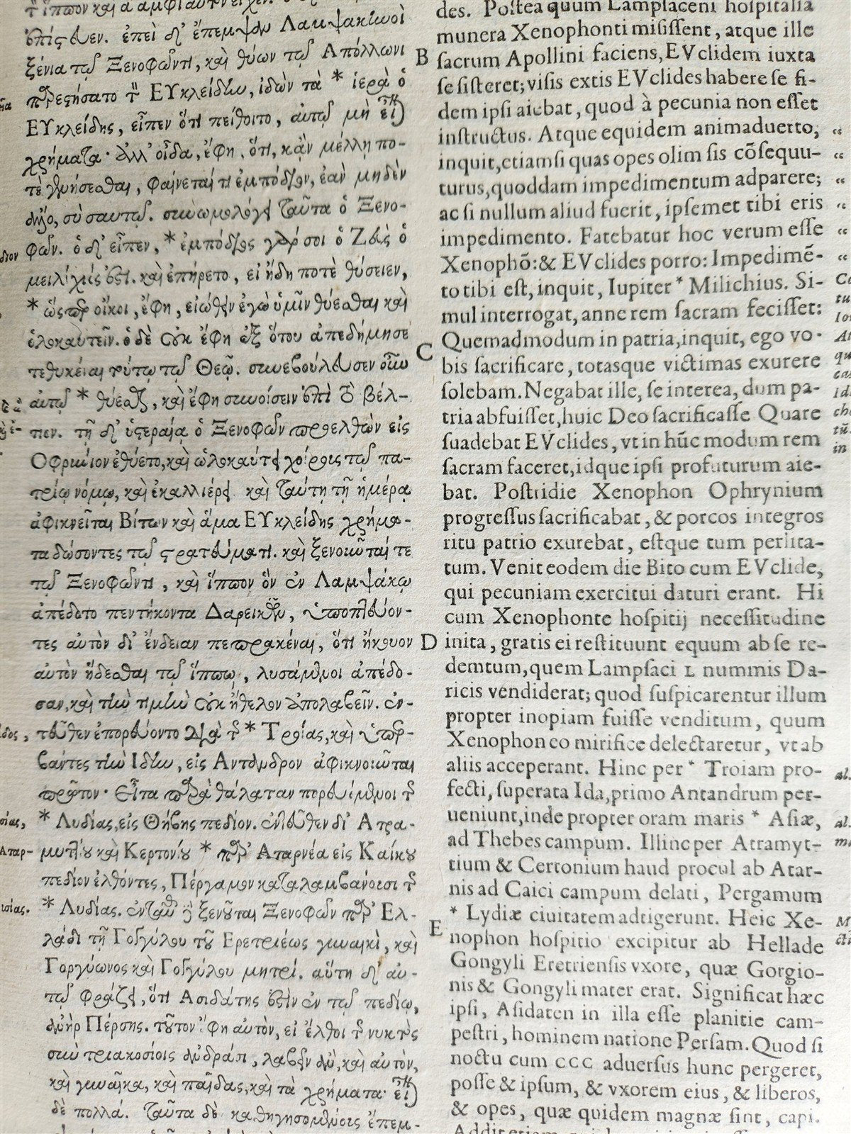 1625 XENOPHONTIS Philosophi et Imperatoris LARGE FOLIO in GREEK & LATIN antique