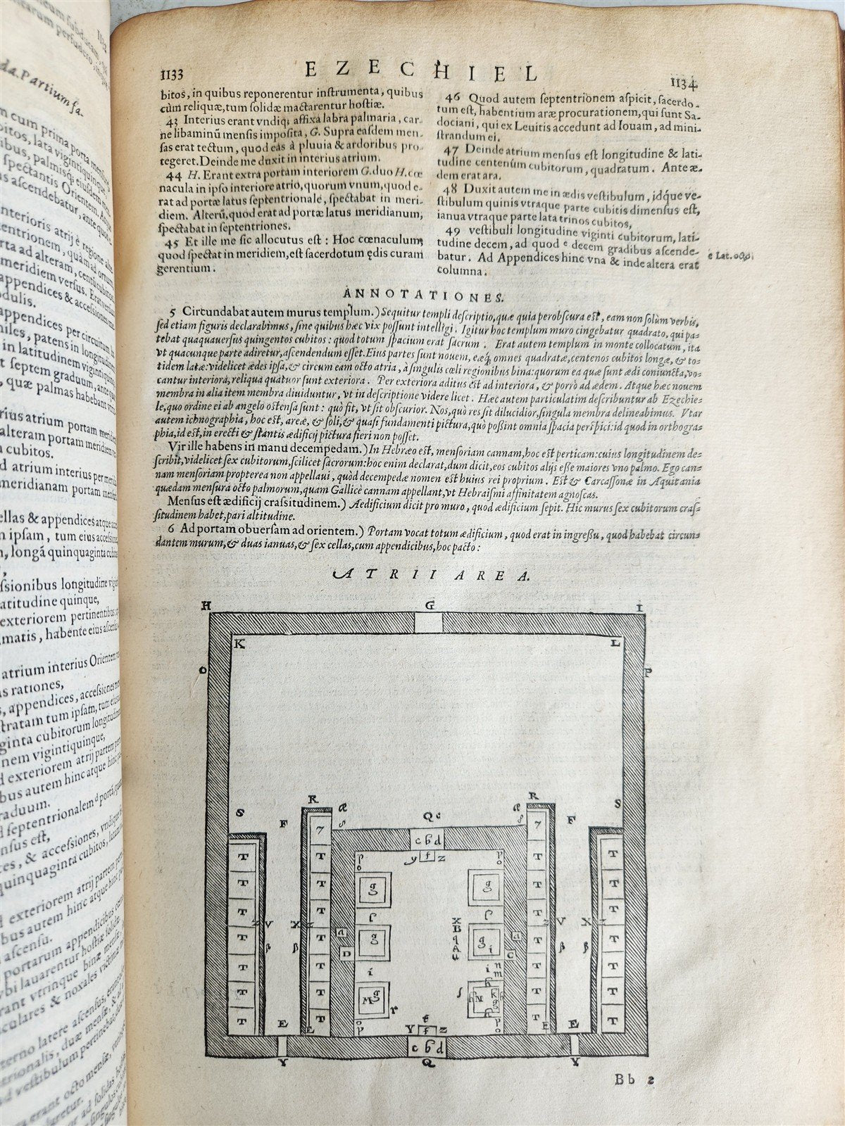 1573 BIBLE in LATIN ILLUSTRATED antique 16th c PIGSKIN BOUND FOLIO S. Castellio