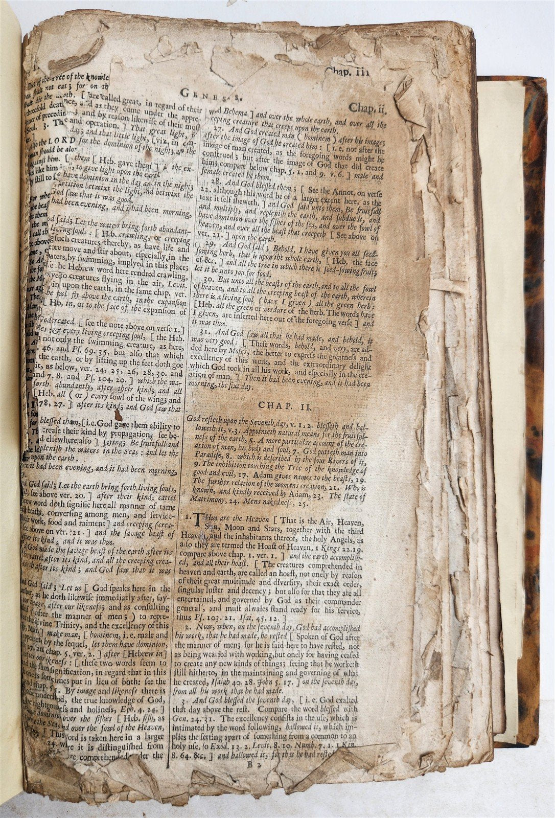 1657 FRAGMENT ENGLISH TRANSLATION of DUTCH ANNOTATIONS UPON WHOLE BIBLE antique