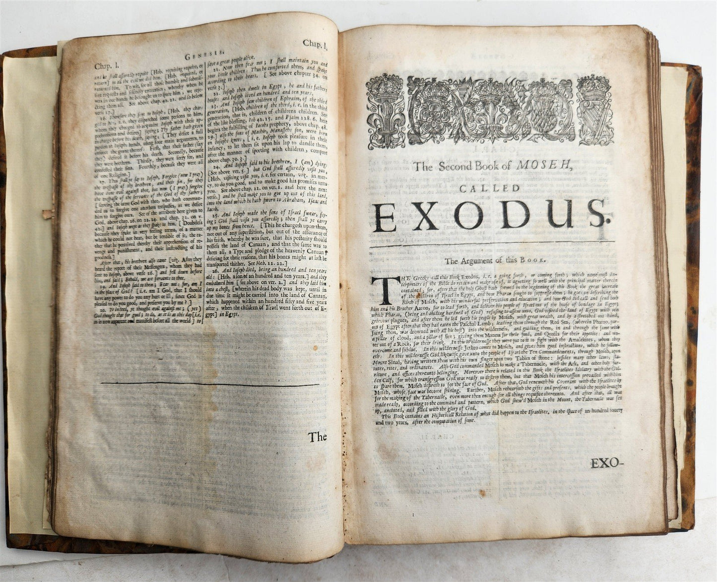 1657 FRAGMENT ENGLISH TRANSLATION of DUTCH ANNOTATIONS UPON WHOLE BIBLE antique