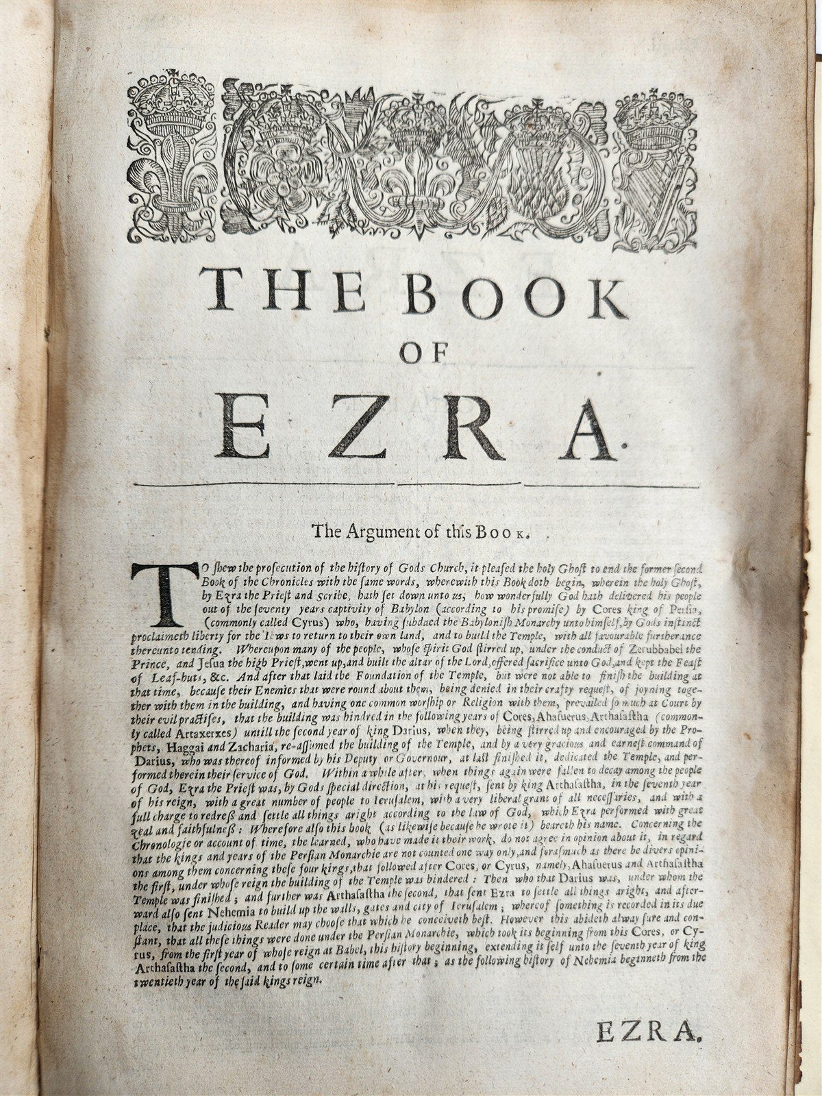 1657 FRAGMENT ENGLISH TRANSLATION of DUTCH ANNOTATIONS UPON WHOLE BIBLE antique