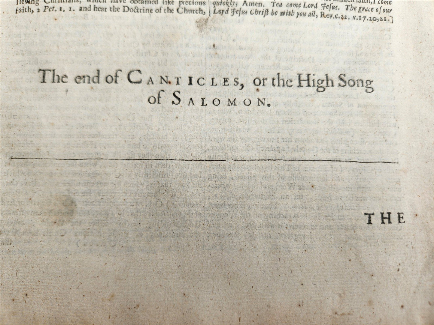1657 FRAGMENT ENGLISH TRANSLATION of DUTCH ANNOTATIONS UPON WHOLE BIBLE antique