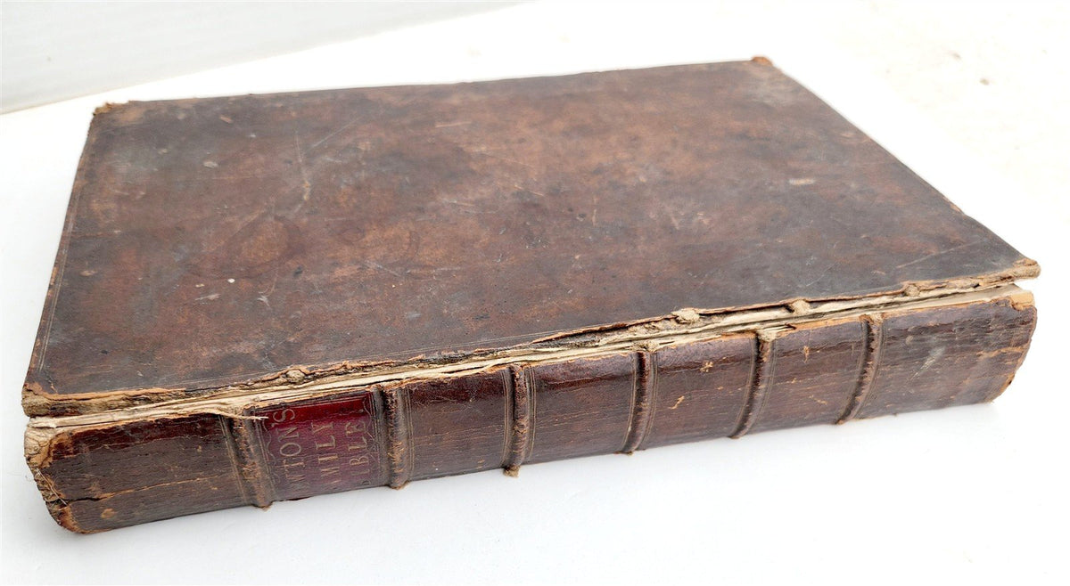 1771 BIBLE in ENGLISH ILLUSTRATED antique FOLIO by Samuel Newton