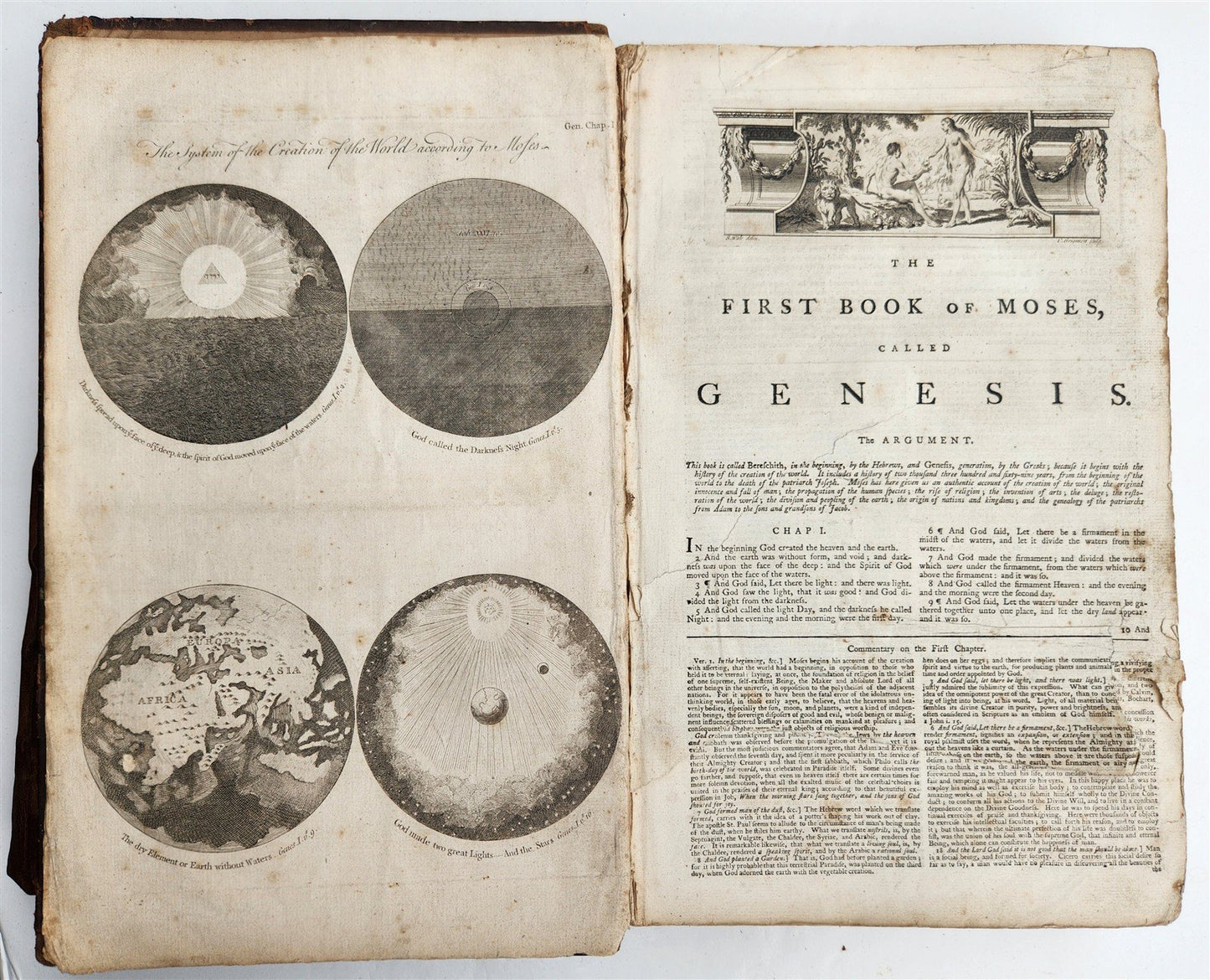 1771 BIBLE in ENGLISH ILLUSTRATED antique FOLIO by Samuel Newton