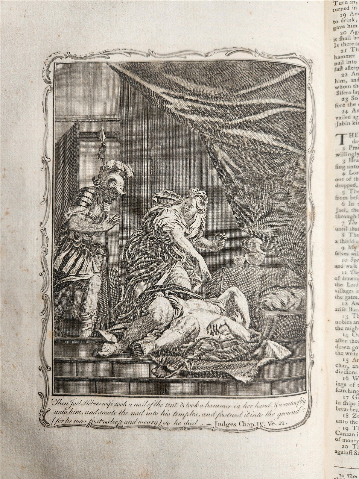 1771 BIBLE in ENGLISH ILLUSTRATED antique FOLIO by Samuel Newton