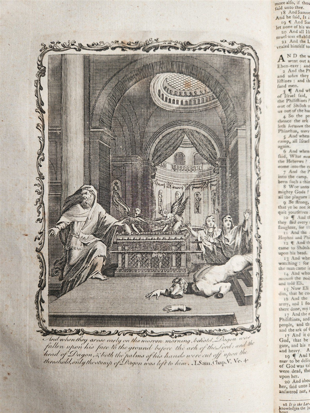 1771 BIBLE in ENGLISH ILLUSTRATED antique FOLIO by Samuel Newton