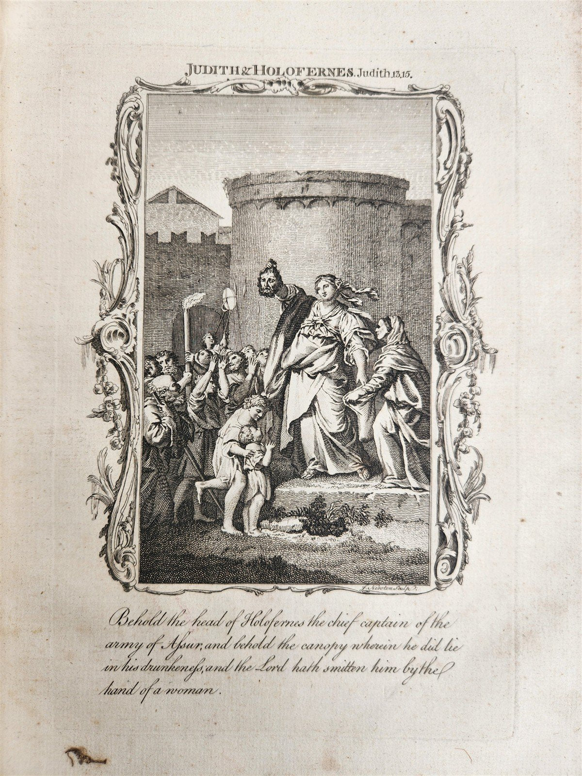 1771 BIBLE in ENGLISH ILLUSTRATED antique FOLIO by Samuel Newton