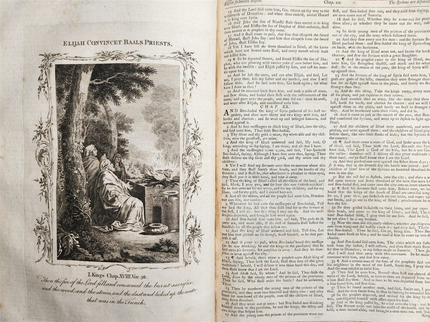 1771 BIBLE in ENGLISH ILLUSTRATED antique FOLIO by Samuel Newton