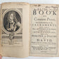 1720 BOOK of COMMON PRAYER in ENGLISH W/ PSALTER antique ILLUSTRATED