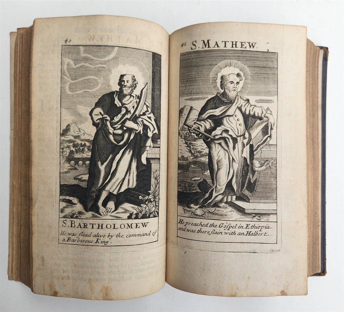 1720 BOOK of COMMON PRAYER in ENGLISH W/ PSALTER antique ILLUSTRATED