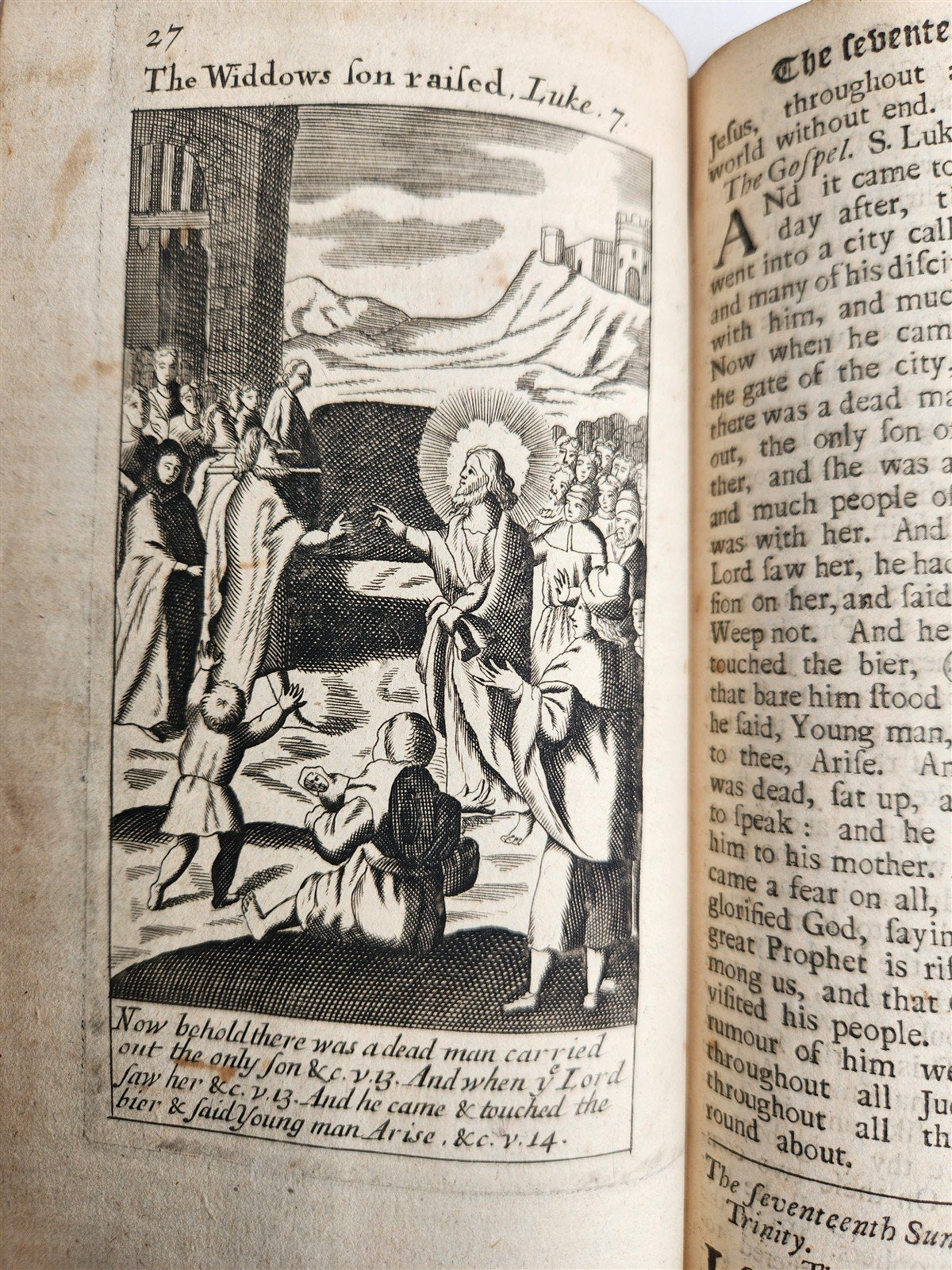 1720 BOOK of COMMON PRAYER in ENGLISH W/ PSALTER antique ILLUSTRATED