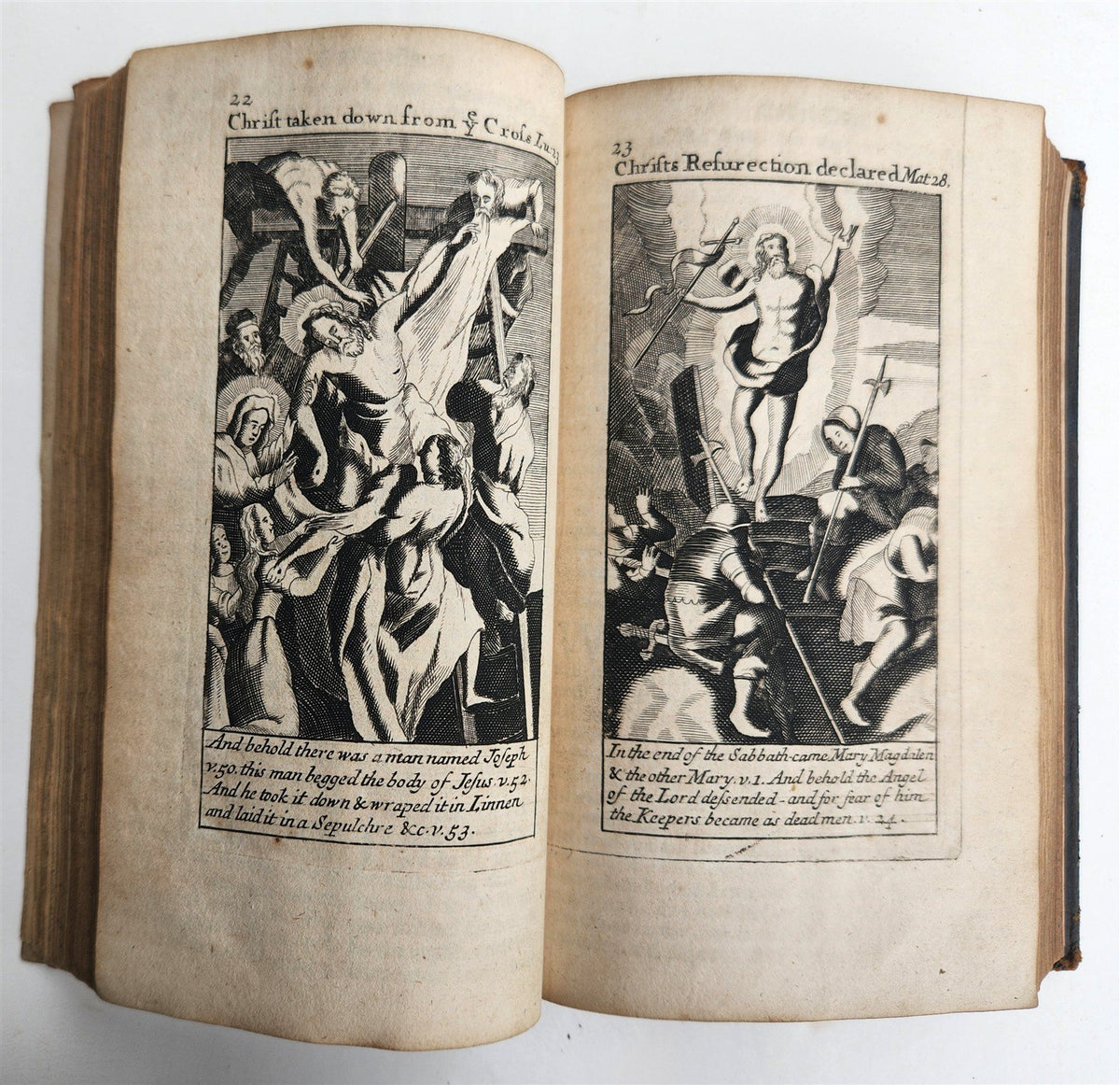 1720 BOOK of COMMON PRAYER in ENGLISH W/ PSALTER antique ILLUSTRATED