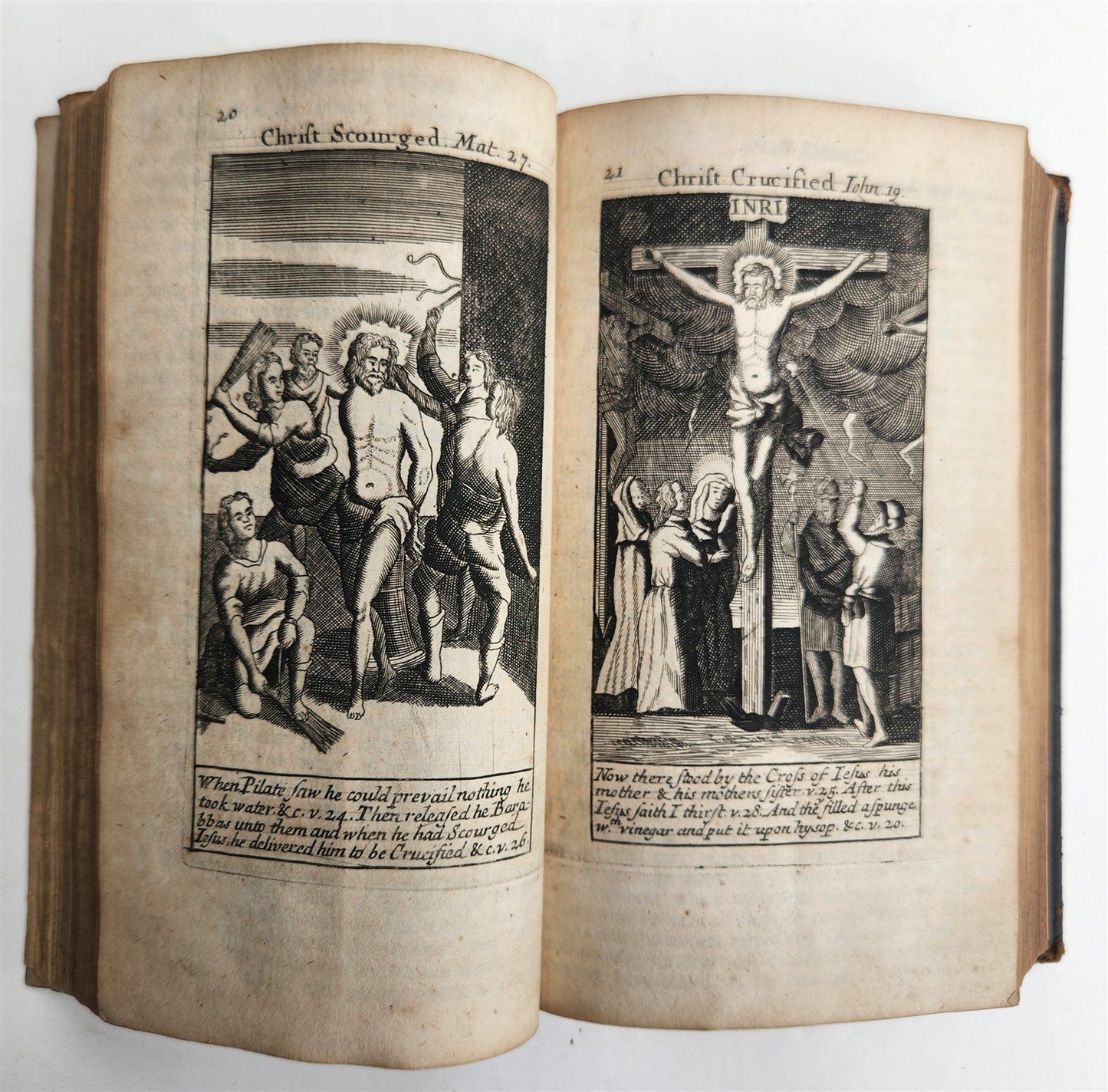 1720 BOOK of COMMON PRAYER in ENGLISH W/ PSALTER antique ILLUSTRATED