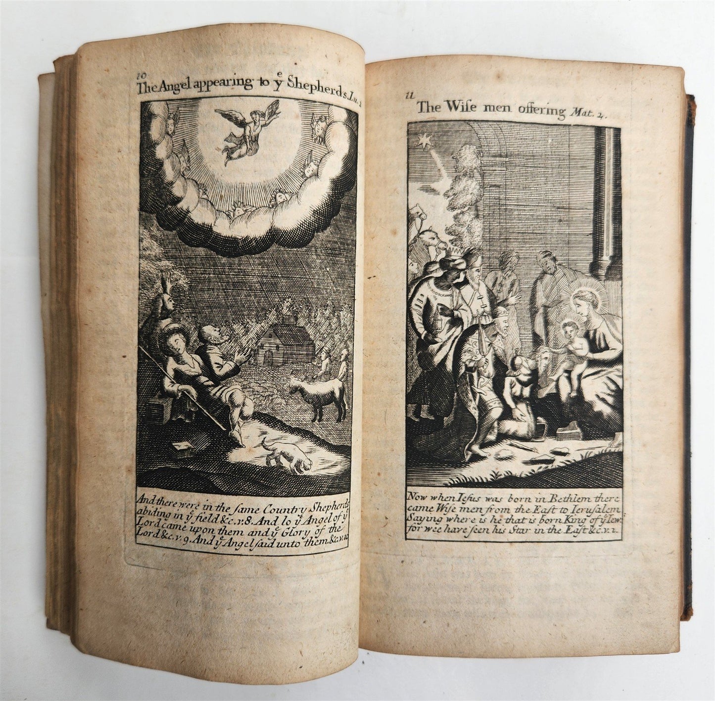 1720 BOOK of COMMON PRAYER in ENGLISH W/ PSALTER antique ILLUSTRATED
