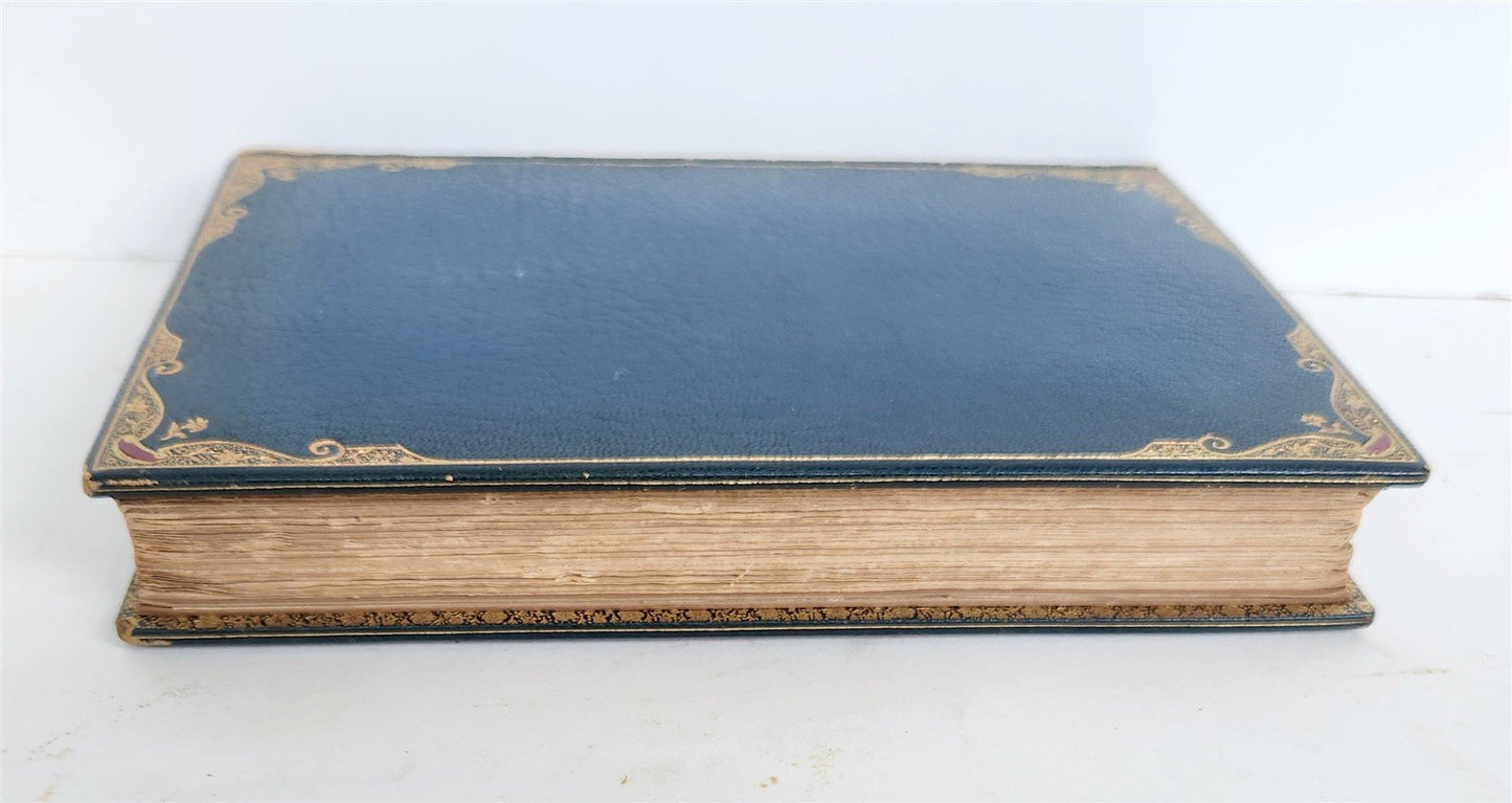 1870 POEMS by DANTE GABRIEL ROSETTI w/AUTHOR'S MANUSCRIPT SIGNED BINDING antique