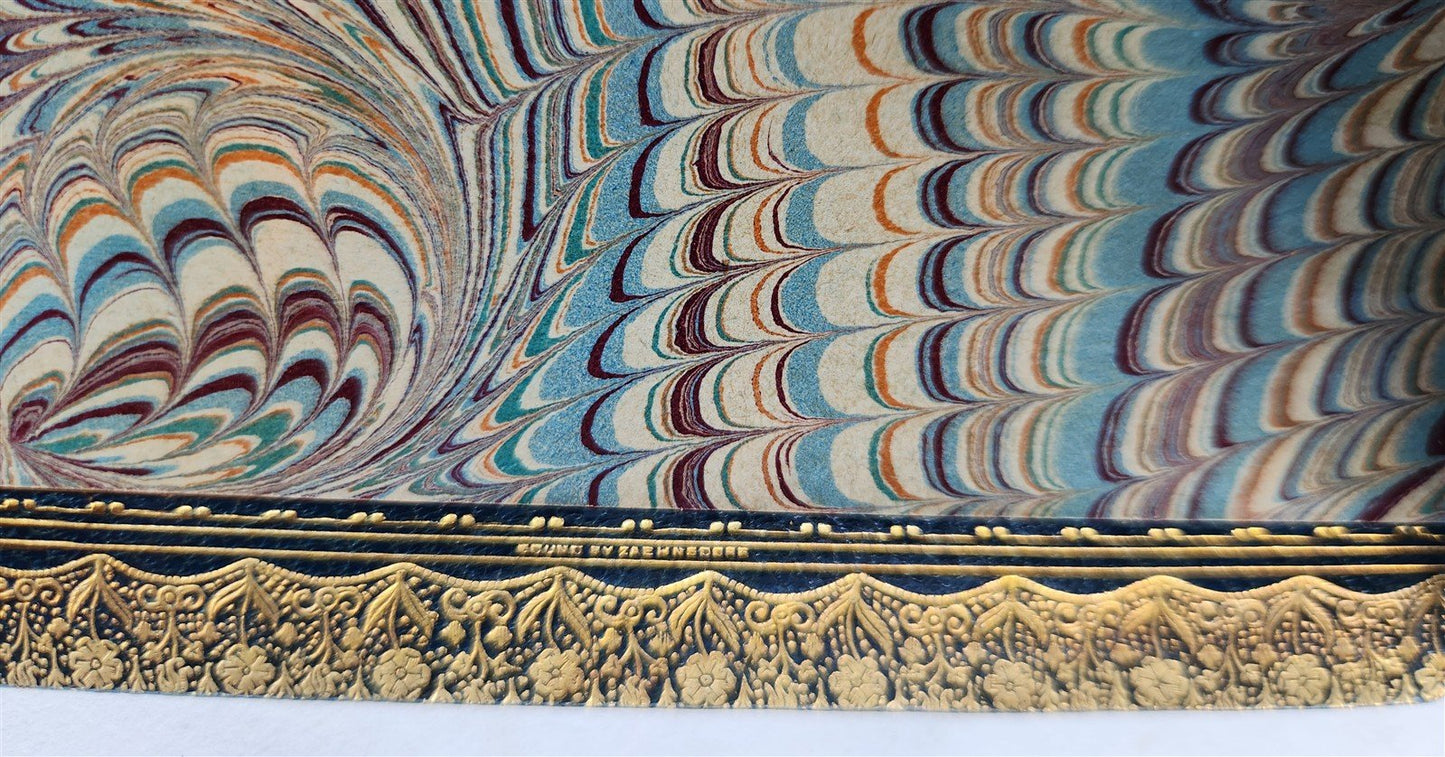 1870 POEMS by DANTE GABRIEL ROSETTI w/AUTHOR'S MANUSCRIPT SIGNED BINDING antique