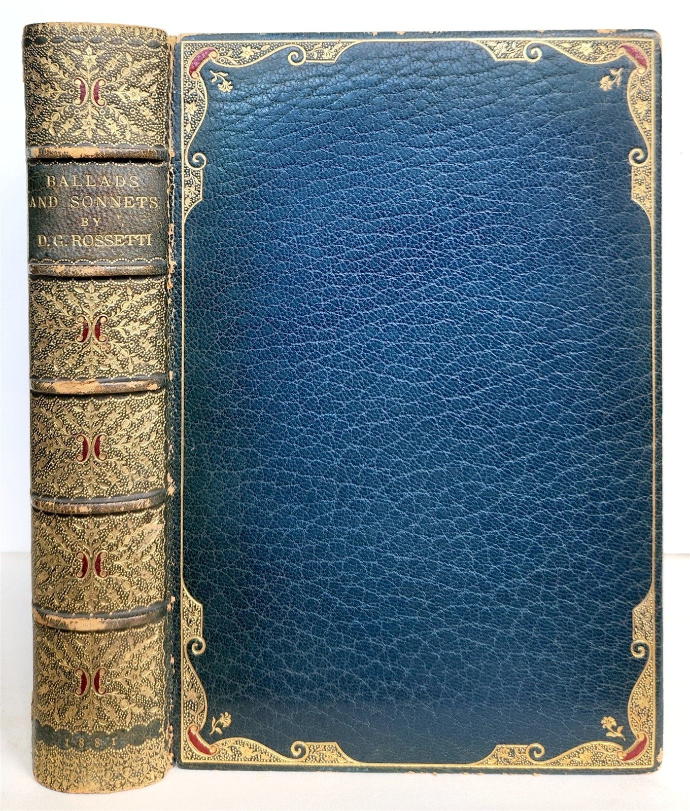 1881 BALLADS SONNETS by DANTE GABRIEL ROSETTI SIGNED BINDING ZAEHNSDORF antique