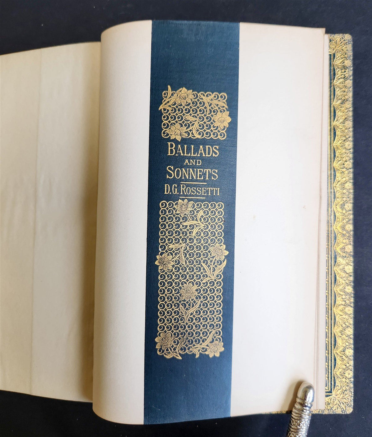 1881 BALLADS SONNETS by DANTE GABRIEL ROSETTI SIGNED BINDING ZAEHNSDORF antique