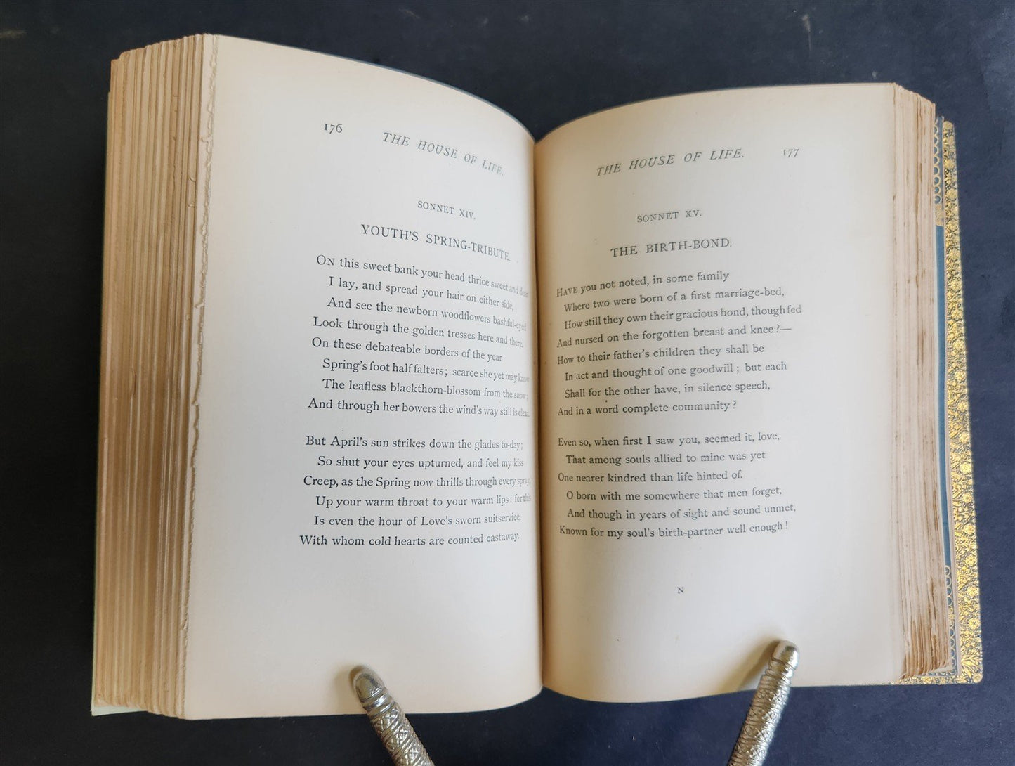 1881 BALLADS SONNETS by DANTE GABRIEL ROSETTI SIGNED BINDING ZAEHNSDORF antique