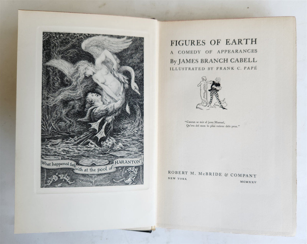 1925 FIGURES of EARTH COMEDY of APPEARANCES by J.CABELL antique ILLUSTRATED