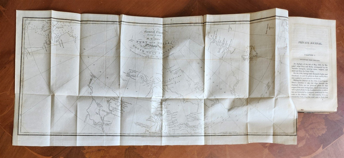 1824 PARRY ARCTIC EXPEDITION antique PRIVATE JOURNAL of CAPTAIN LYON illustrated
