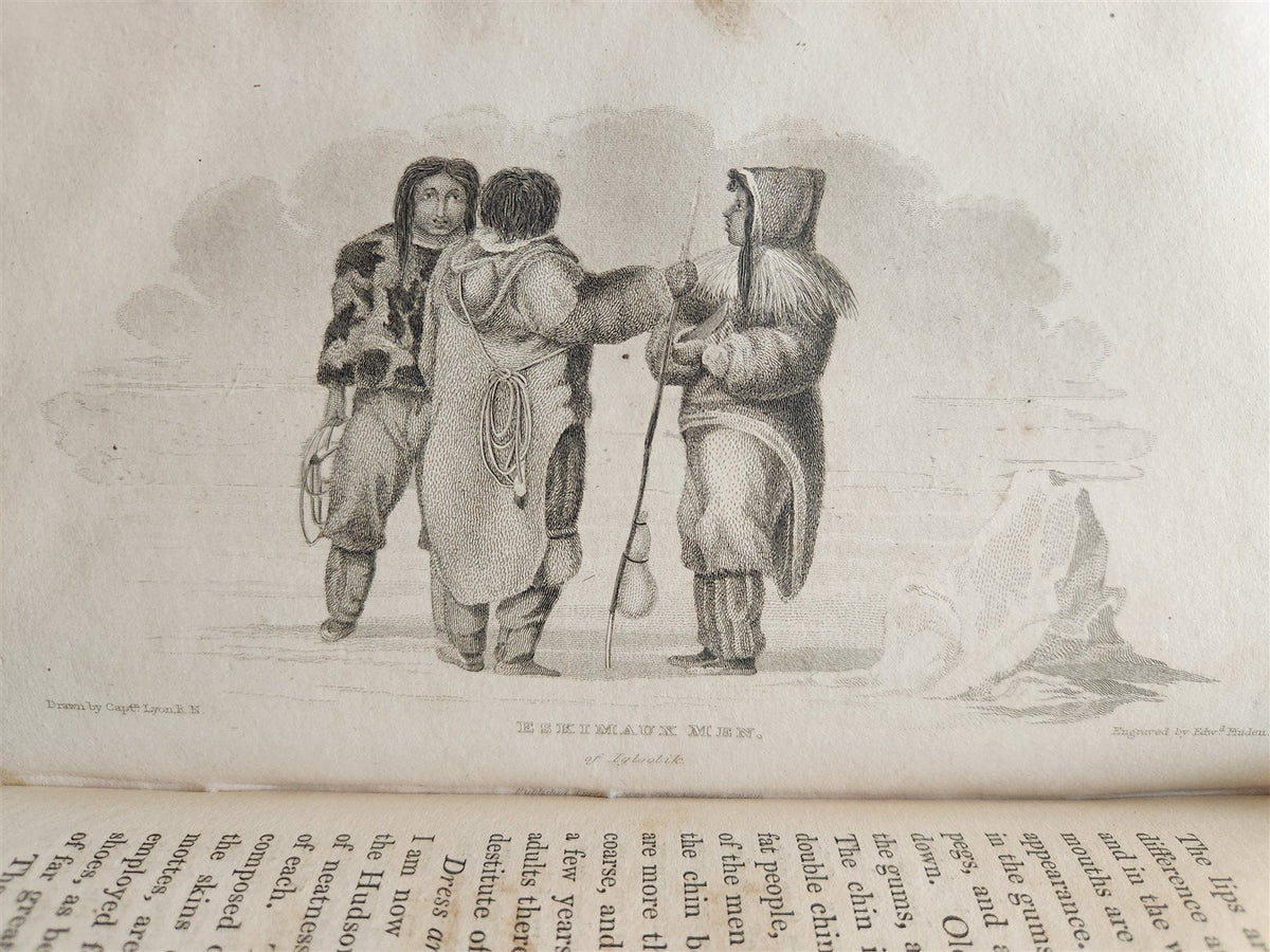 1824 PARRY ARCTIC EXPEDITION antique PRIVATE JOURNAL of CAPTAIN LYON illustrated