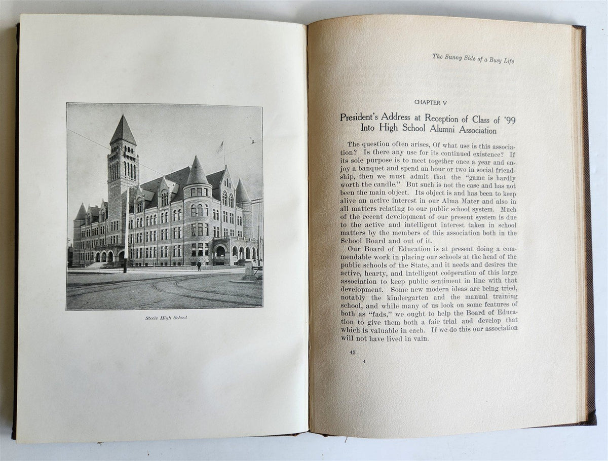 1906 SUNNY SIDE of BUSY LIFE Wuichet SIGNED by AUTHOR antique illustrated OHIO
