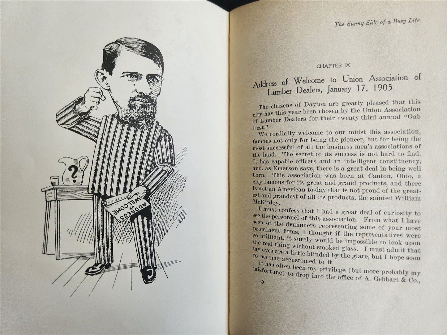 1906 SUNNY SIDE of BUSY LIFE Wuichet SIGNED by AUTHOR antique illustrated OHIO