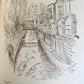 1936 TOKYO Old City Modern capital Fifty sketches antique illustrated